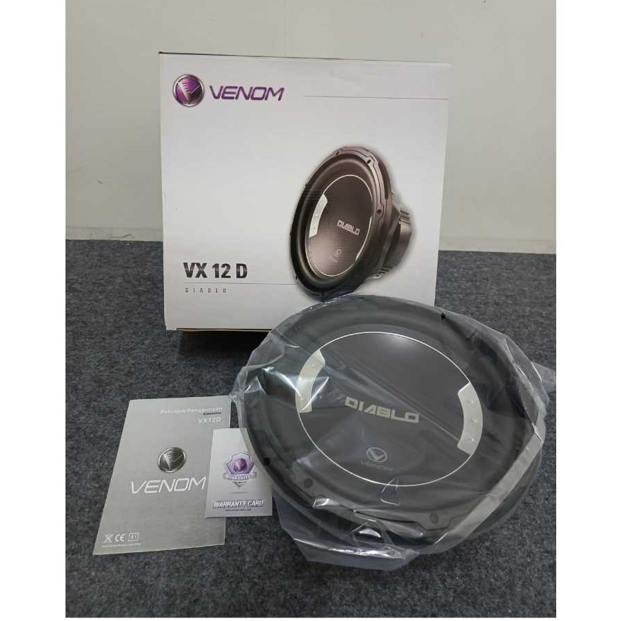 Subwoofer Mobil Venom VX12D Diablo Sub 12 Inch Subwoofer Pasif HITAM