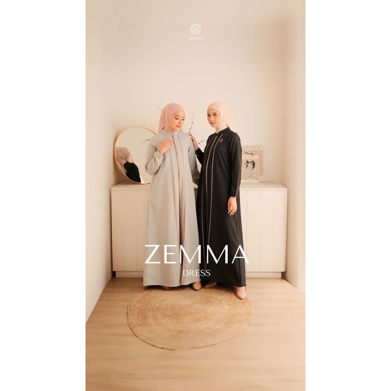 Zemma Dress by Aneuku | Dress Cantik | Dress Salur | Aneuku | D'Hijab of Mey