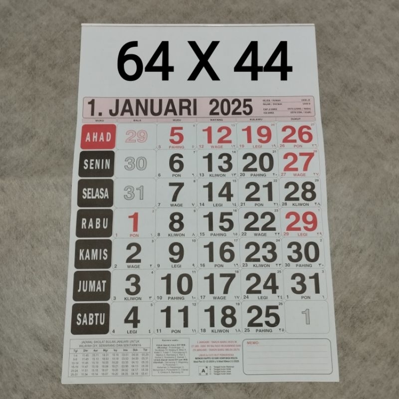 

Kalender Almanak Dinding Lengkap 2025