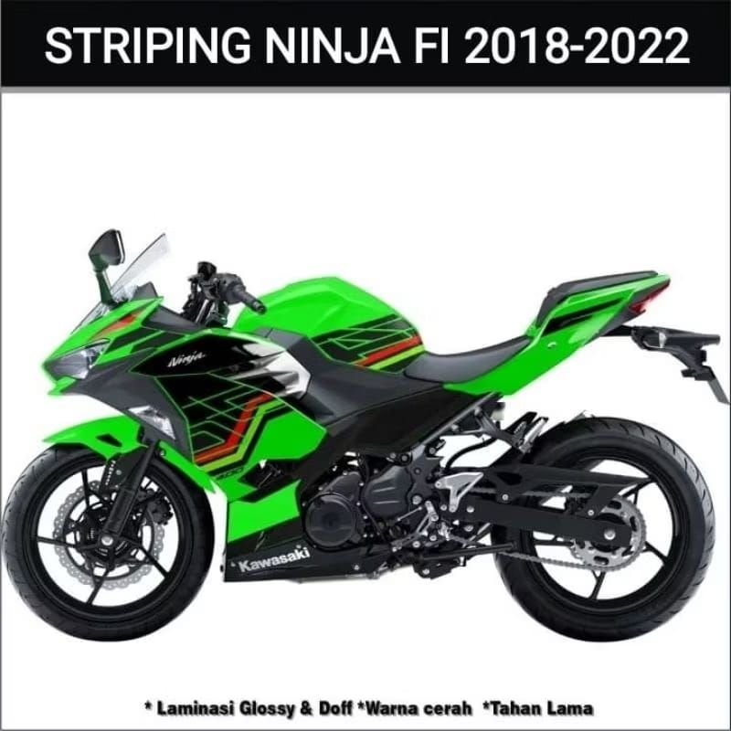 Stiker Striping Ninja 250 Fi New 2018 - 2022 Livery Ninja 400 / Sticker Decal Kawasaki Ninja 250 Fi 