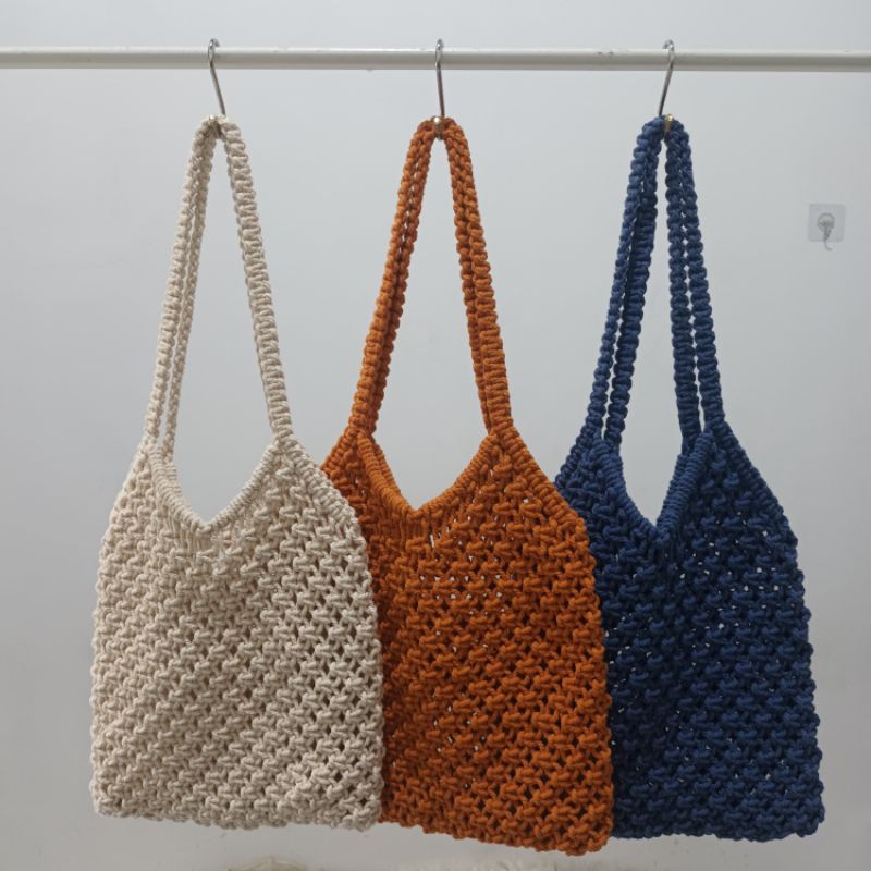 Tas Handmade Wanita Tote Bag Macrame