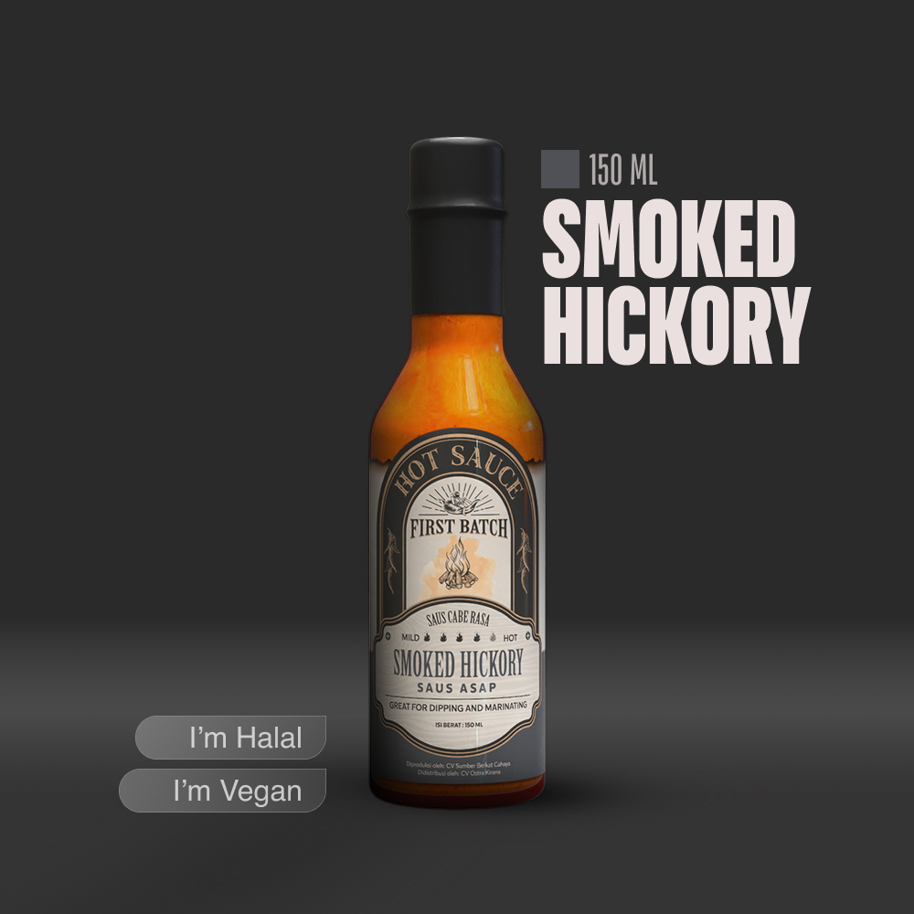 

First Batch Hot Sauce | Saus Pedas Halal Vegan Rasa Asap BPOM 150 mL
