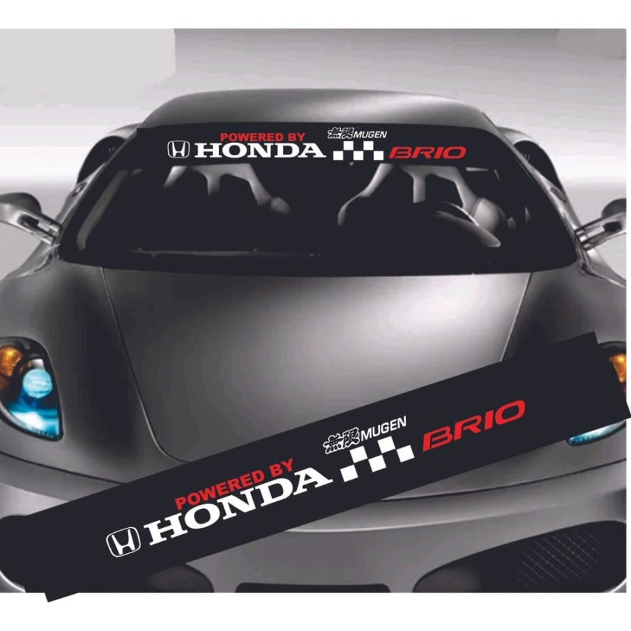 Stiker Cutting Kaca Depan belakang Mobil Brio HOLIC Honda model terbaru