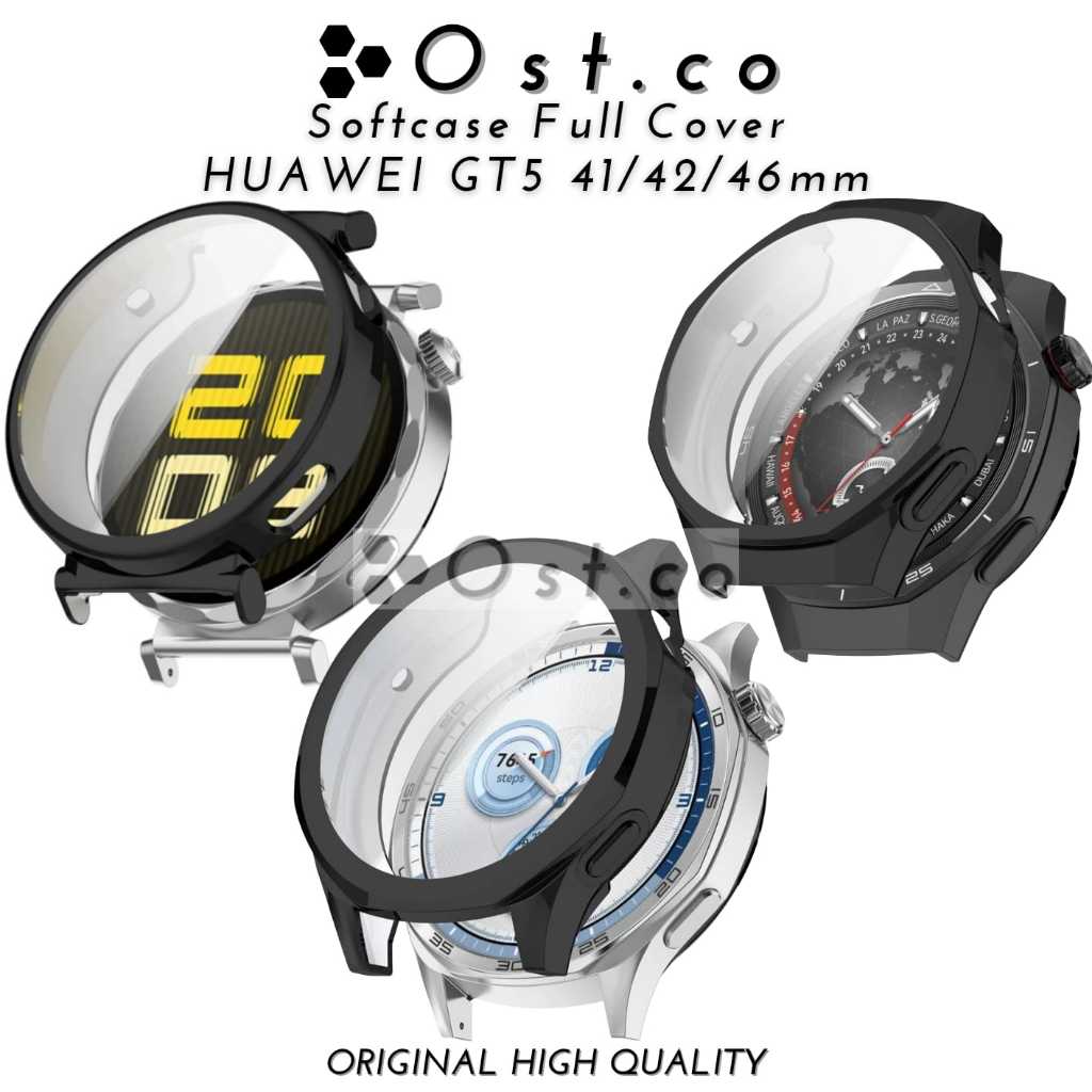 Huawei GT 5 Softcase Full Cover TPU Case Huawei GT 5 Case + Pelindung Layar Huawei Watch GT 5 Case