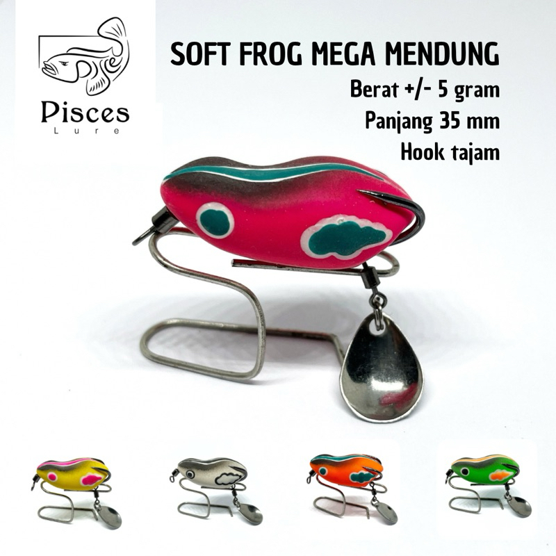 Soft Frog Mega Mendung SF 35 mm 5 gr Lure Umpan Casting Umpan Mamancing Ikan Gabus Snakehead