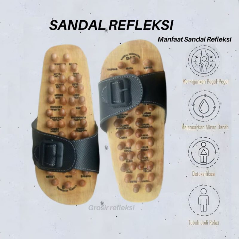 SANDAL REFLEKSI SANDAL KESEHATAN SANDAL SELOP KAYU