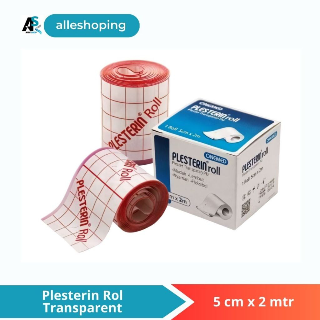 Plesterin Roll PU/Plester Luka Transparan /Plester Luka anti air 5 cm x 2 mtr 1 roll
