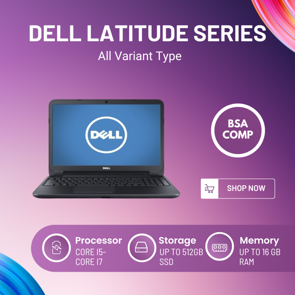 Laptop Dell Core i5 RAM 8GB SSD 256GB, Dell E5420/E5430 | Mulus / Original / Berkualitas / Bergarans