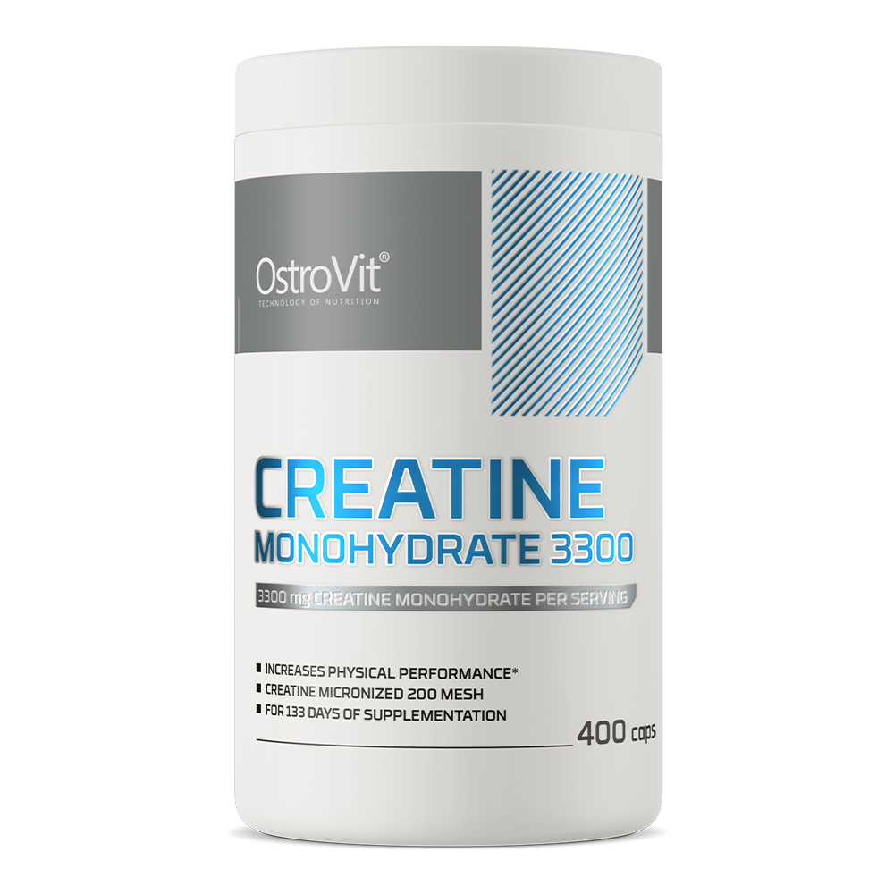OstroVit Creatine Monohydrate 3300mg 400 Kapsul Suplemen Fitness Gym Vitamin Otot Energi Untuk Atlet