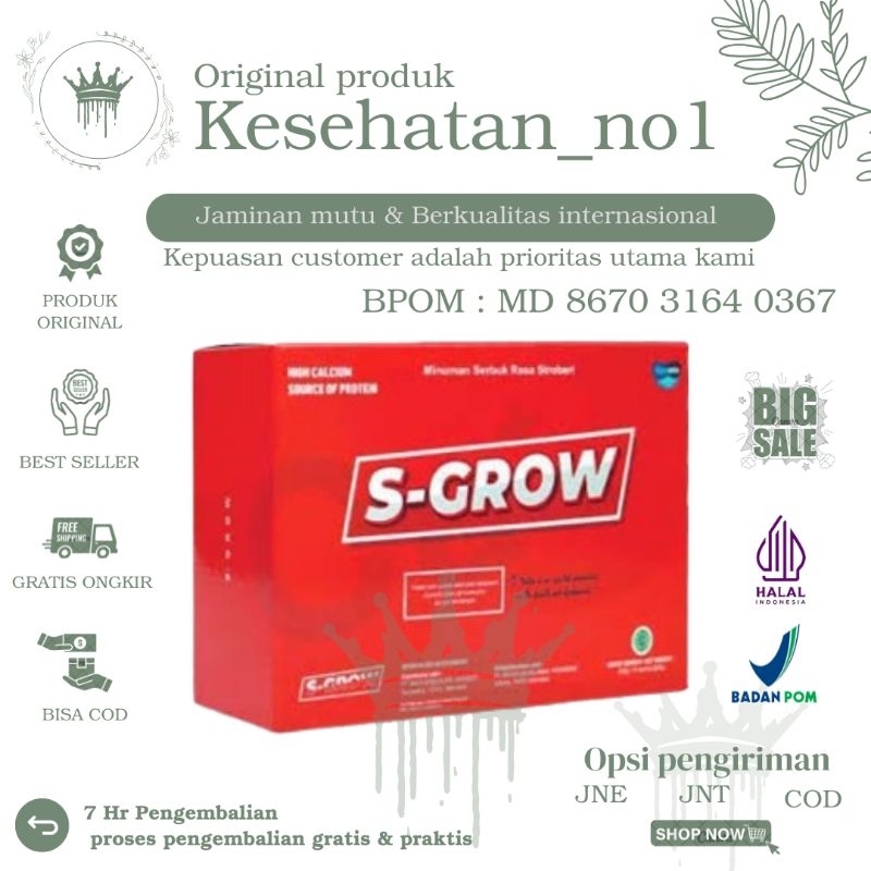 

SUSU S-GROW SUSU PENINGGI BADAN IDEAL TERPERCAYA AMAN RESMI BPOM