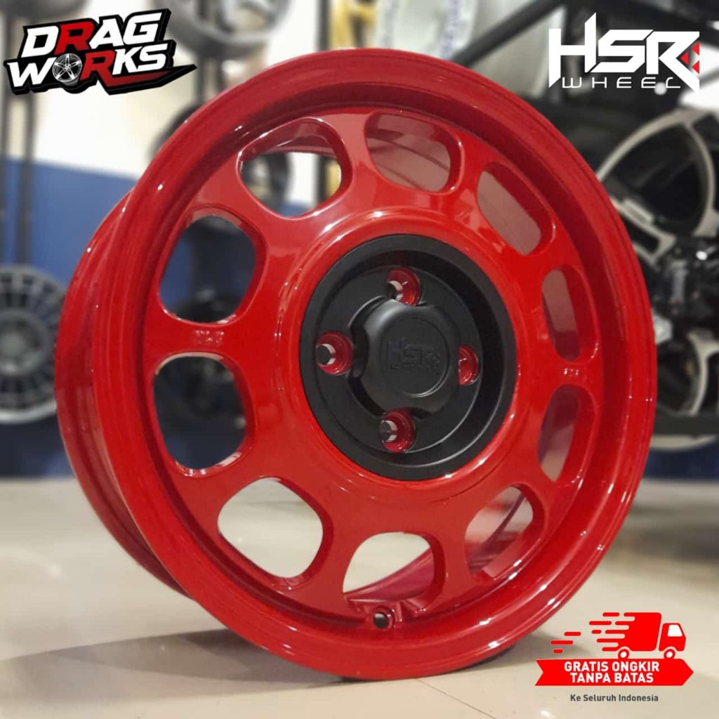 VELG MOBIL HSR MODEL KALENG  R15 RED UNTUK AVANZA BRIO YARIS AGYA CALYA VIOS IGNIIS DLL