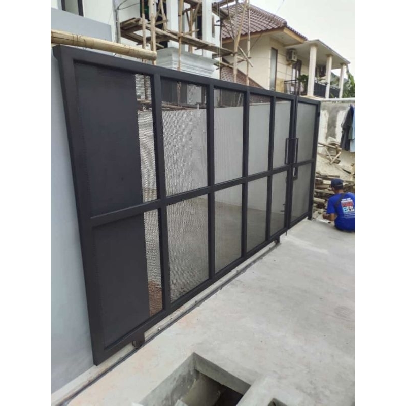 pagar besi plat perforated custom