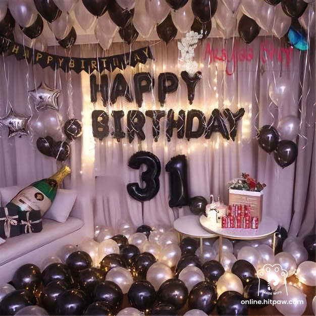 Paket Dekorasi Balon Set HBD Dekor Ulang Tahun Anak Dan Dewasa Free Balon Angka Gold