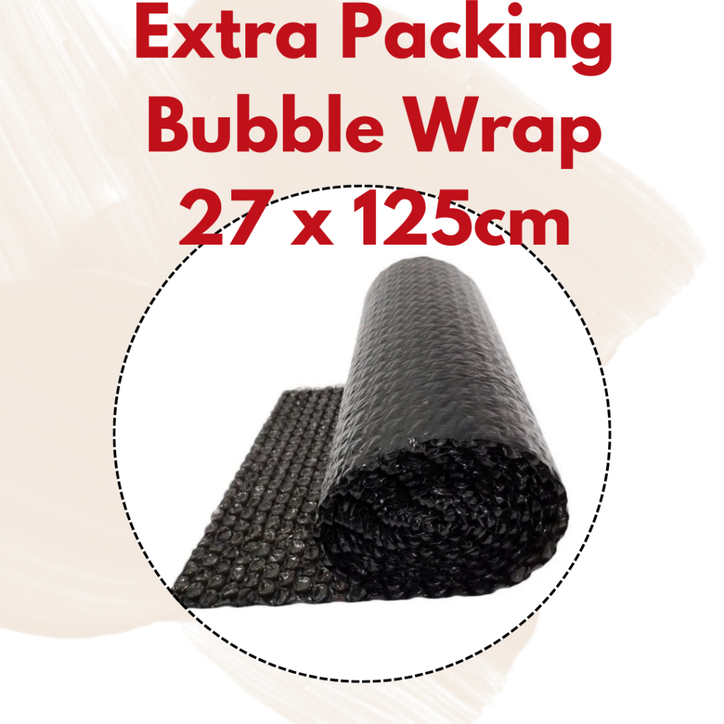 

Jual Extra Bubble Wrap ukuran 27 x 125 cm Warna Hitam