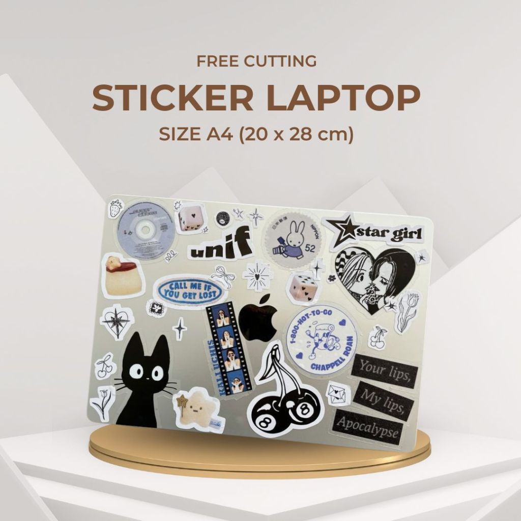 

STIKER LAPTOP A4 FREE CUT STICKER LAPTOP AESTHETIC STIKER SCRAPBOOK CUT AKSESORIS LAPTOP STICKER GARSKIN LAPTOP AKSESORIS KOMPUTER KEYBOARD