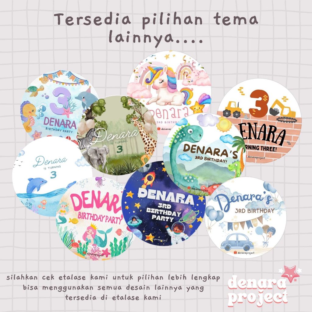

Ay00! (50 PCS) Stiker Bulat Custom Bento Hampers Ulang tahun Construction Excavator Tractor