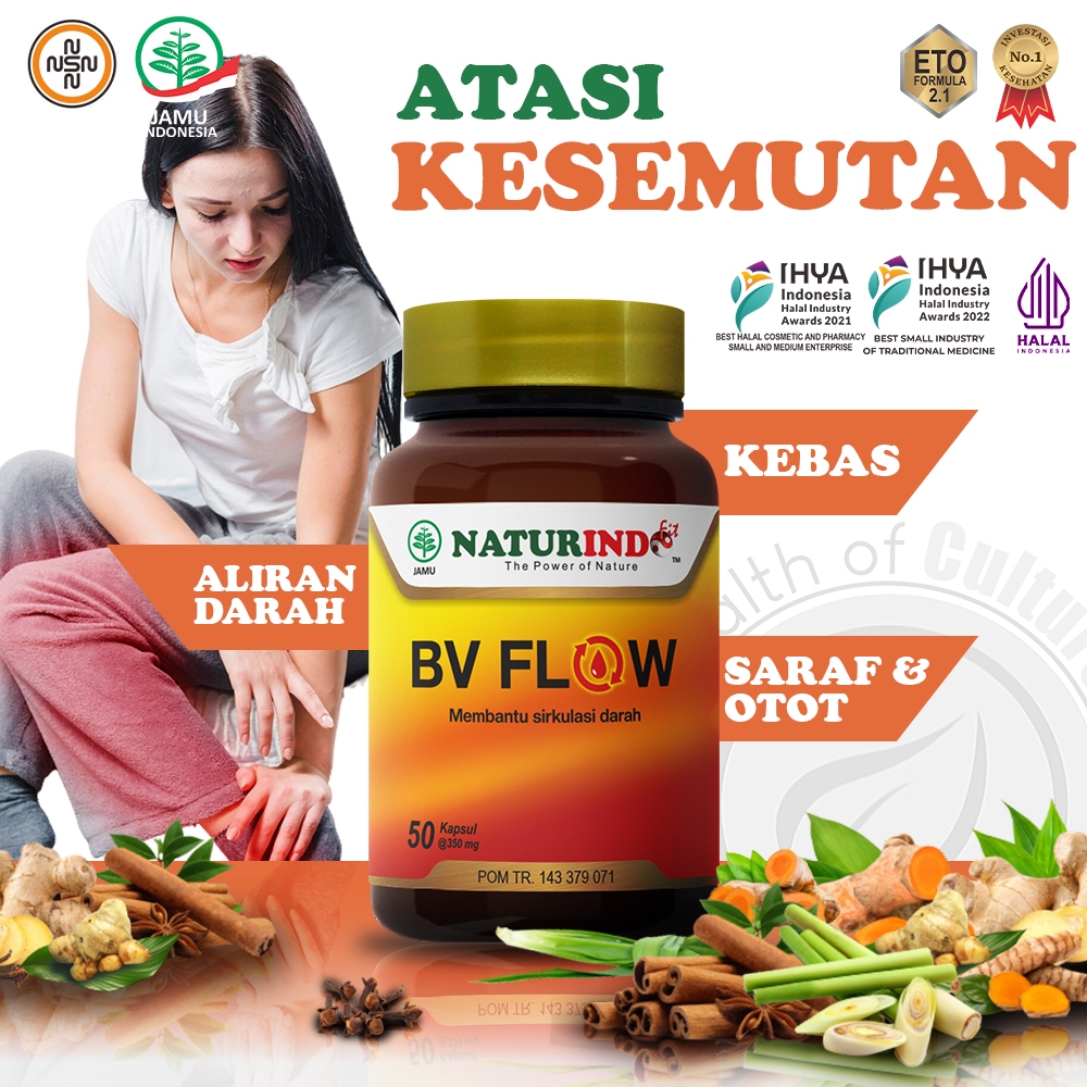 Obat Kesemutan Kebas Tangan Kaki Varises Gringgingen Pelancar Darah BV Flow Naturindo