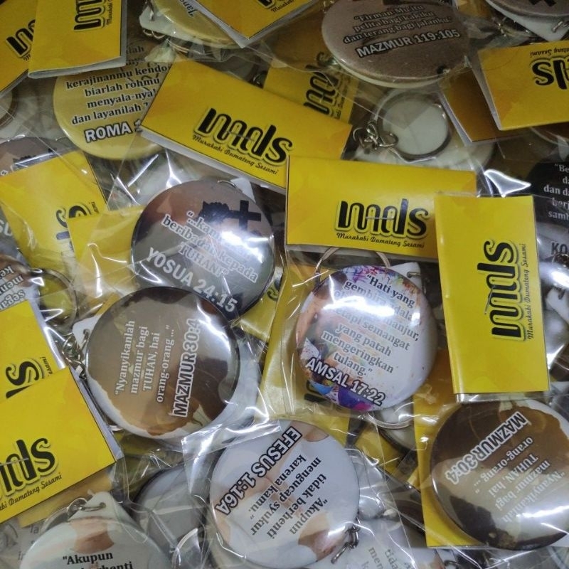 Gantungan Kunci Ayat nats Alkitab - Rohani Kristen ( 44 mm)