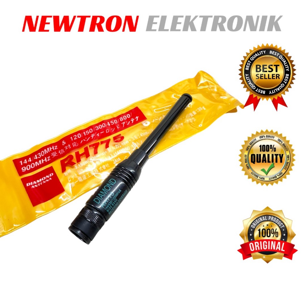 Antena RH775 BNC Dualband VHF UHF HT ICOM IC V80 V8 V86 ICV80 ICV8 T70A Alinco DJ196 DJ195 DJ-W58 Mo