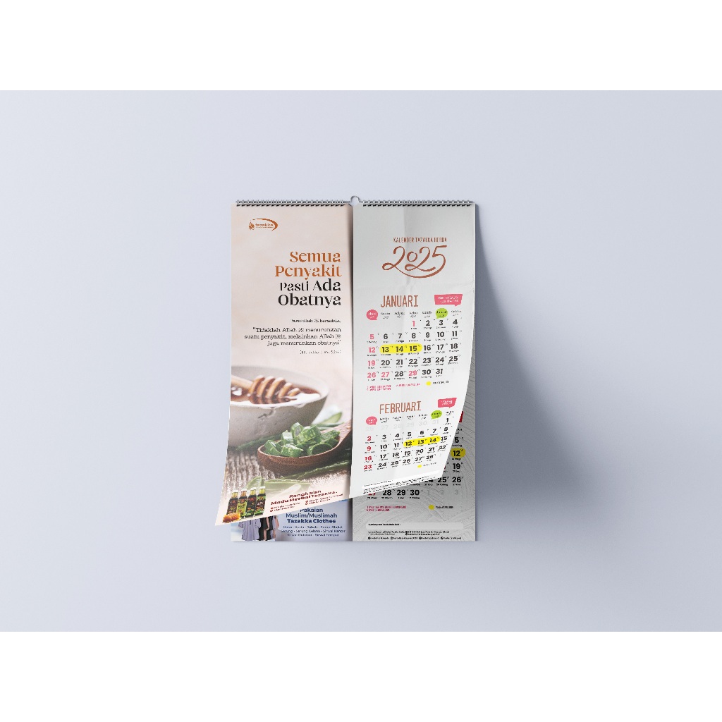 

(PROMO) Kalender 2025 Dinding Besar Gantung 6 Lembar Eksklusif Herbal Tazakka