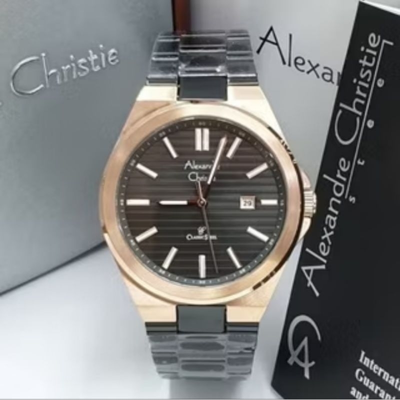 Alexander cristie classic steel tangal aktiv tali rantai variasi warna pria 8563 MD original 10p% ga