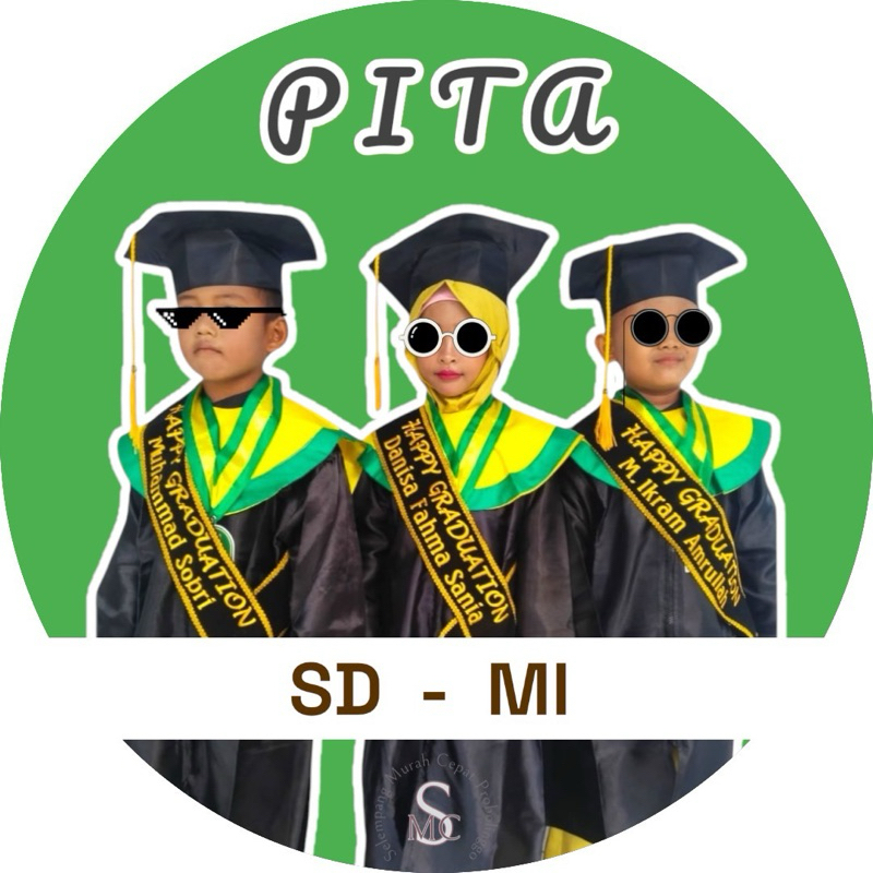 Selempang ANAK - PITA - size SD | MI | TPQ TPA 1 LAPIS Sash Slempang Selendang Wisuda