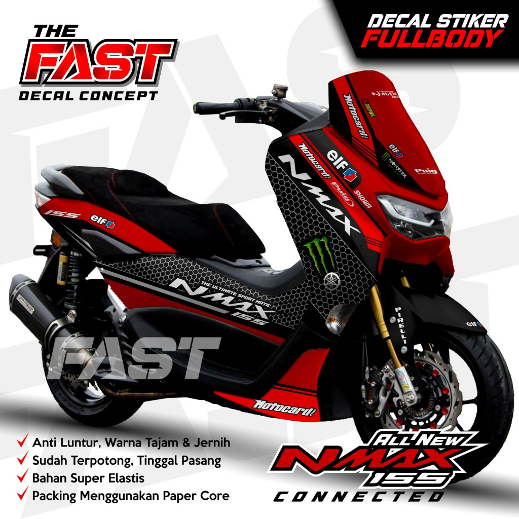(ANTILUNTUR) Decal Stiker Nmax New Stiker Yamaha Nmax 155 New Fullbody Racing Decal stiker nmax new 
