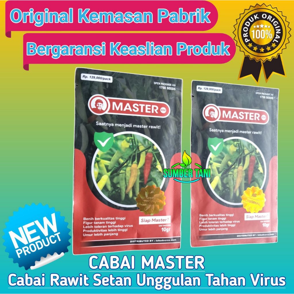 

Benih Cabe Rawit - MASTER - 10gr - Benih Cabai PREMIUM Tahan Virus Layu
