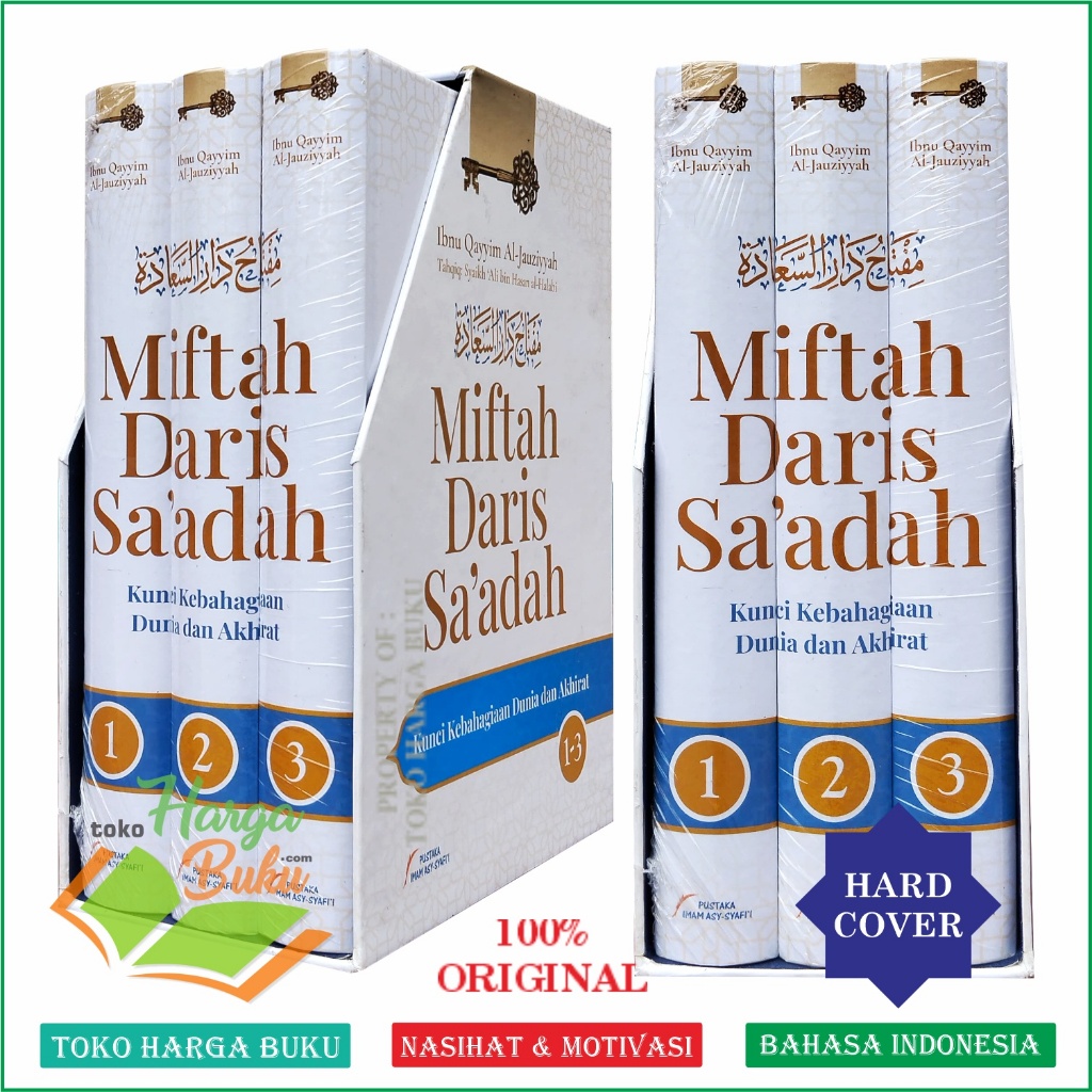 Miftah Daris Saadah 1 Set isi 3 Buku Kunci Kebahagiaan Dunia dan Akhirat Ibnu Qayyim Al-Jauziyyah Pe