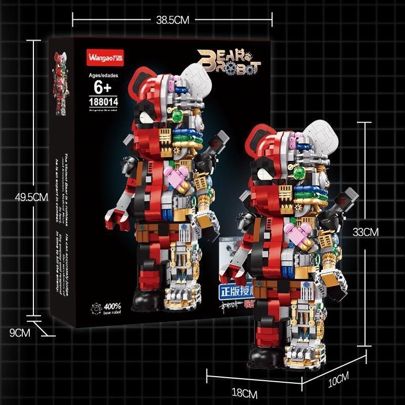 Wangao Bear Robot Mechanic Bricks Lego