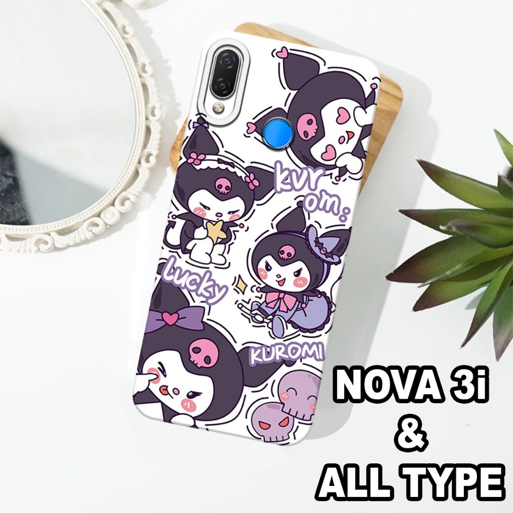 G7 - Silikon HUAWEI NOVA 3i - Softcase pro camera HUAWEI NOVA 3i - Motif CEWEK - Bahan  Karet Lentur