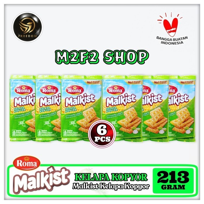 

Roma Biskuit Malkist Kelapa Kopyor - 213 gr (Kemasan 6 Pcs)