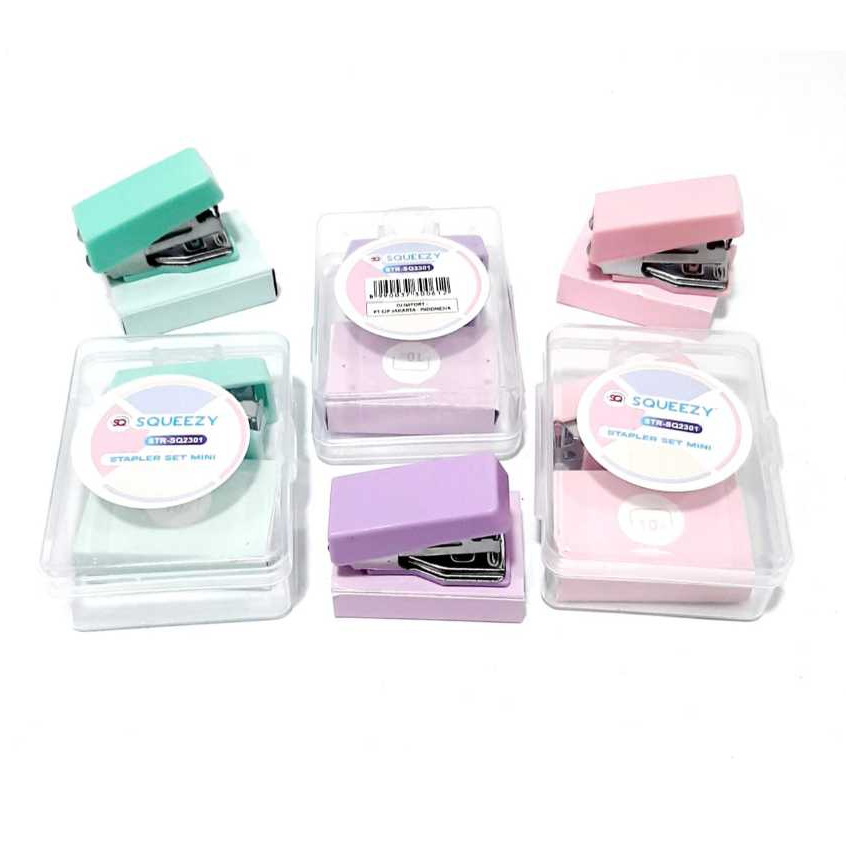 

Harga (1pcs ) STAPLER SET MINI STR-SQ2301+ ISI STAPLES