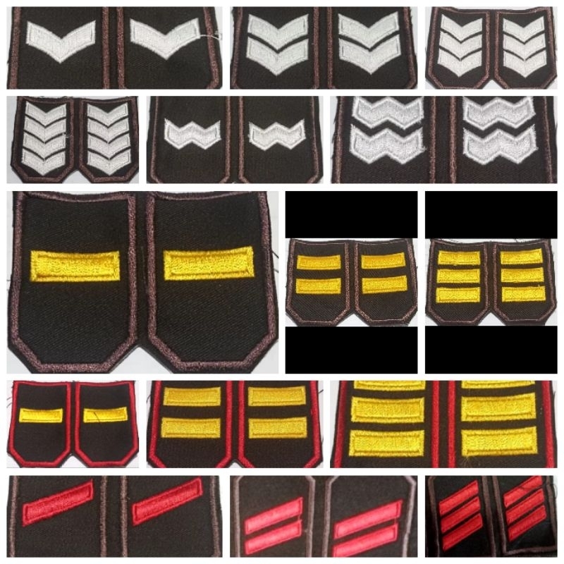 PANGKAT PDL POLISI COKLAT/PANGKAT PDL BRIMOB/PANGKAT PDL POLRI/PANGKAT POLISI BORDIR/BET PANGKAT BRI