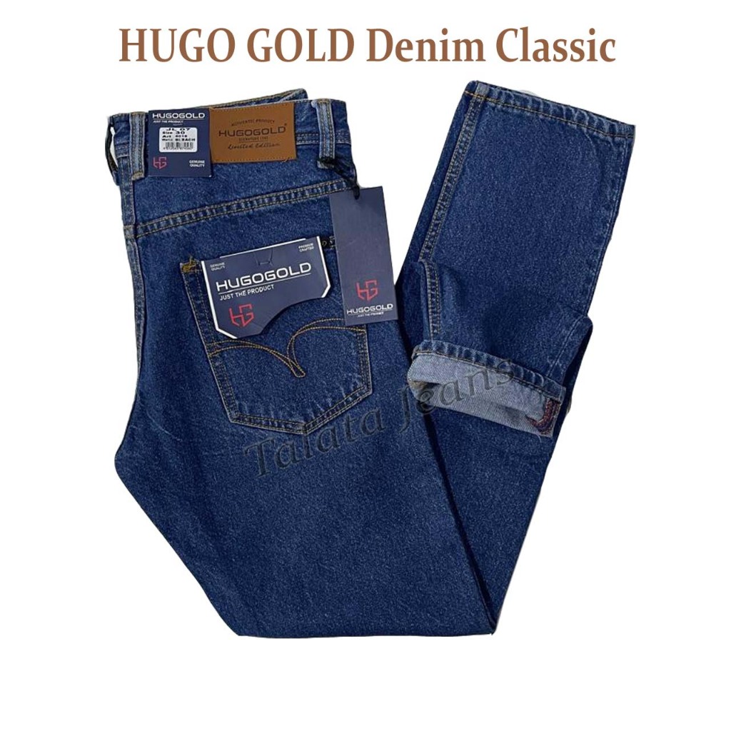Celana Panjang Pria Hugo Gold Original Standard Classic - Jeans Reguler Hugo gold Polos Tanpa Washin