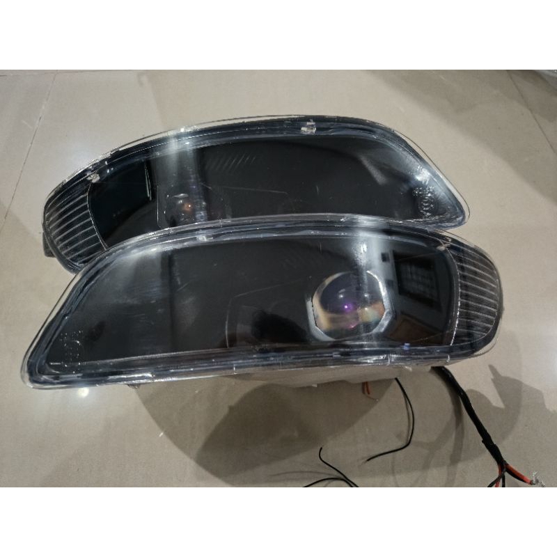 Foglamp Full Black Kijang Kapsul 2003-2004 Altis 2004-2006 Biled Matrix 1,5inch Blue