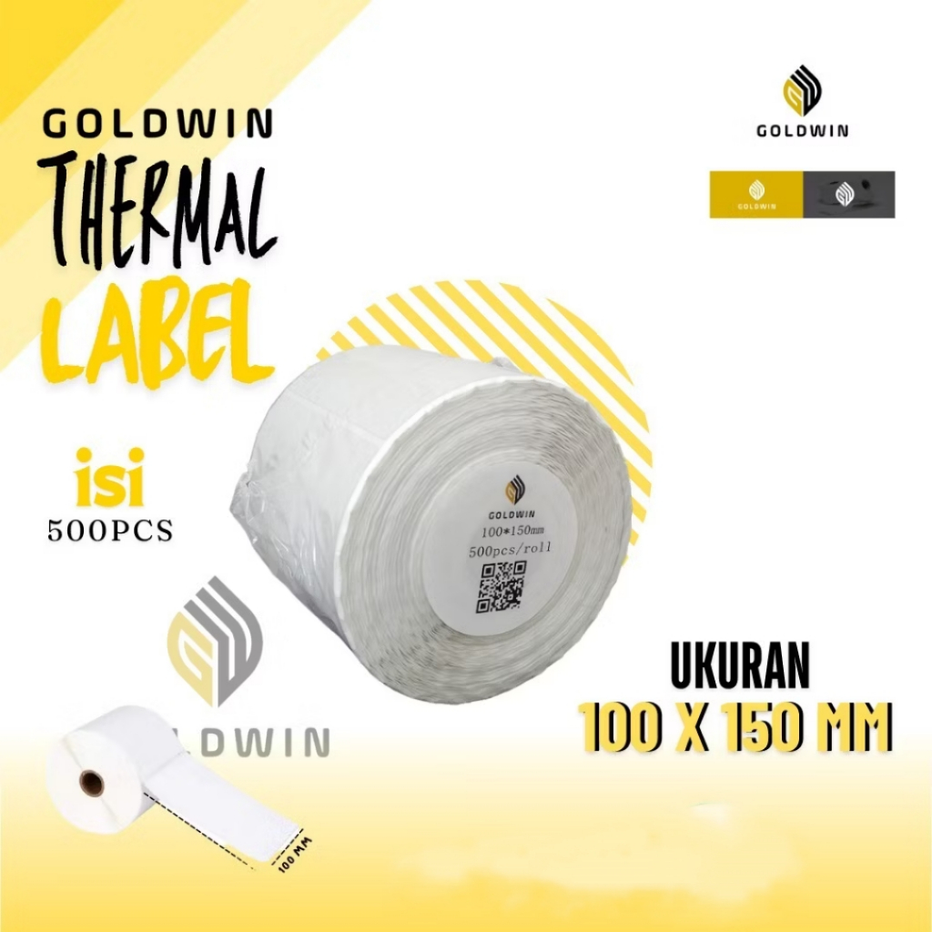 

GOLDWIN Thermal Label Sticker Kertas Resi 100x150mm 500pcs