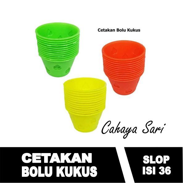 36pcs 1Slop Cetakan Bolu Kukus / Cetakan Bolu / Cetakan Plastik / putu Ayu / bolu kukus pendek / bol