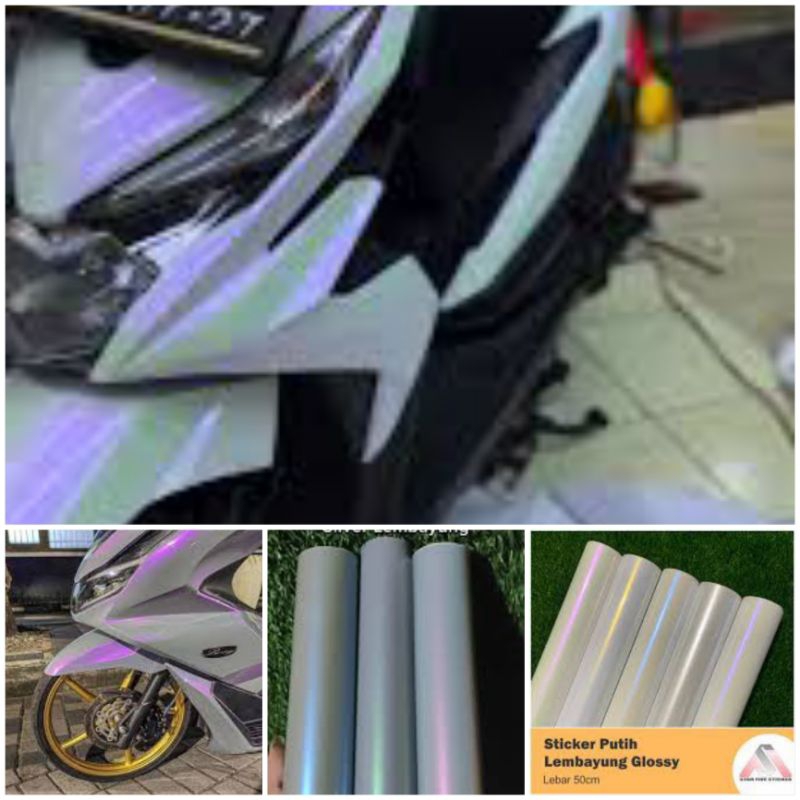 Stiker Putih Lembayung Biru Pink Glod Skotlet Motor Putih Lembayung Skotlet Putih Mutiara