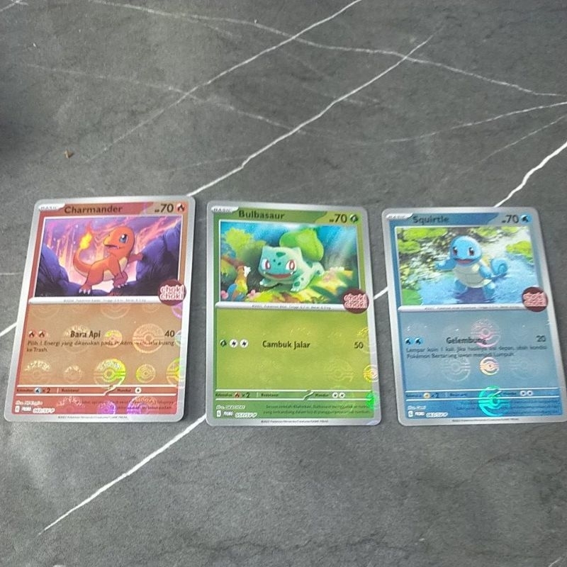 Kartu / Card Pokemon Promo Charmander / Bulbasaur / Squirtle Holo Choki - Choki (sesuai gambar) TCG 