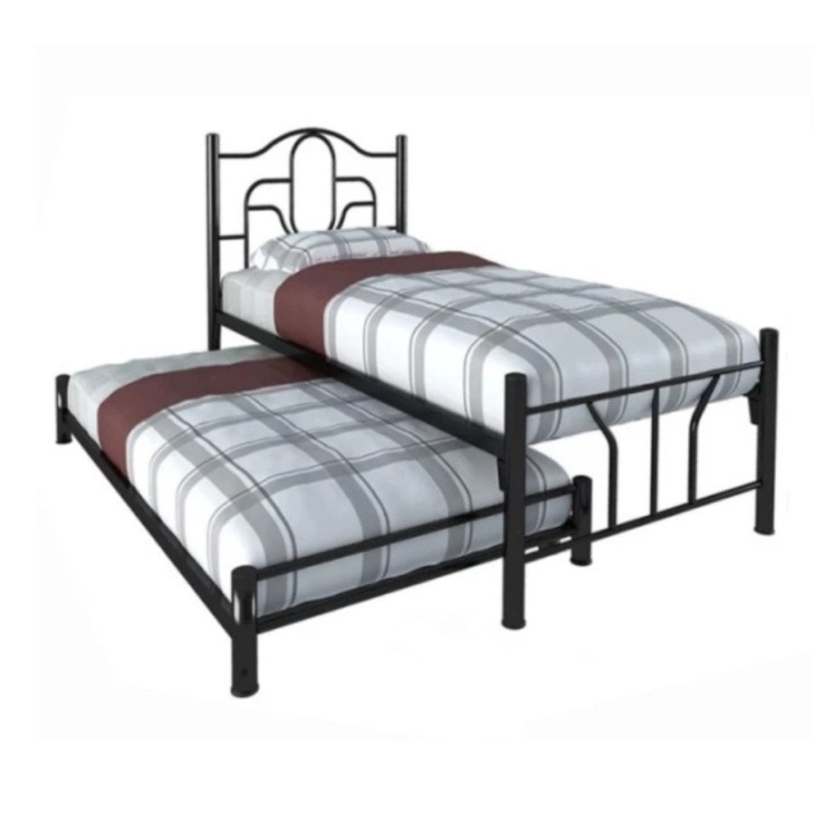 Ranjang sorong 90 cm ranjang besi atas bawah ranjang tingkat besi sorong 90