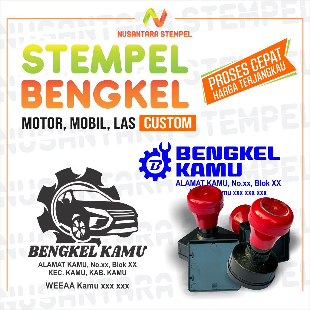 

Stempel Flash Bengkel Motor Mobil Las