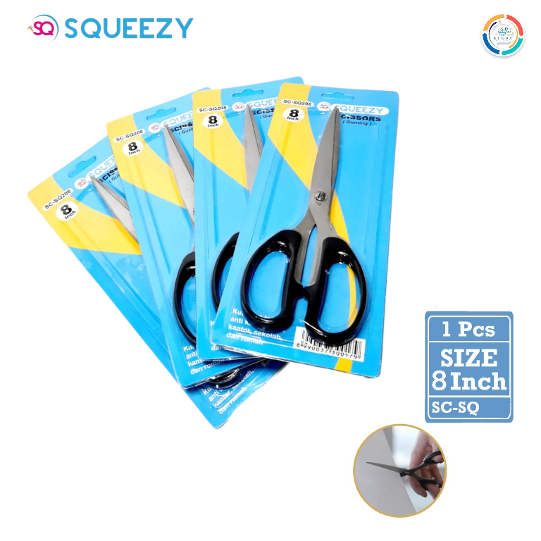 

Squeezy Gunting Stainless Murah 8" Inch SC SQ-208 @ 1 Pcs