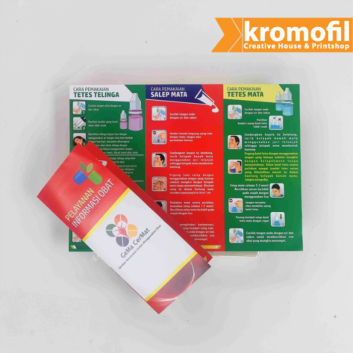 Leaflet / Brosur (per paket) Pelayanan Informasi Obat, Brosur Farmasi, Leaflet Apotek