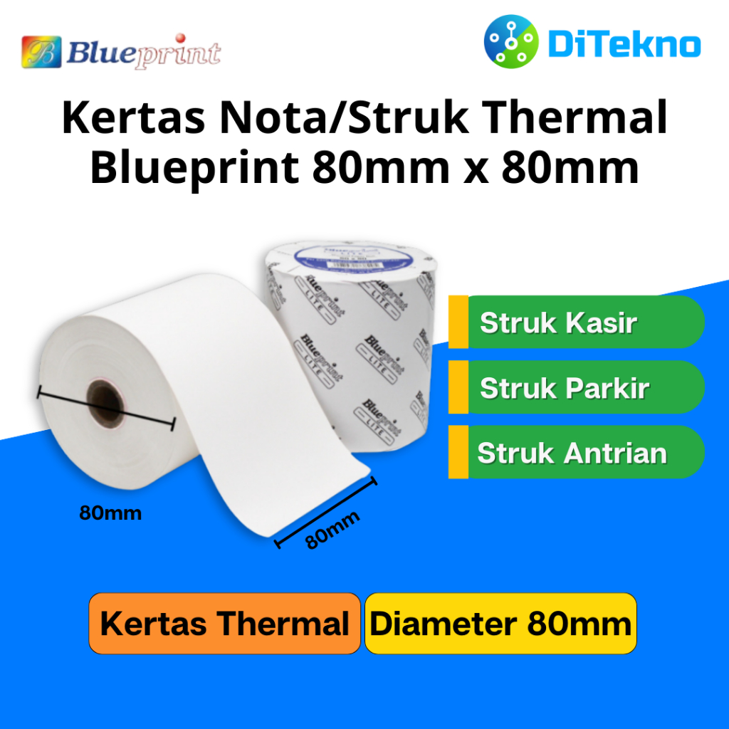 

Blueprint Nota Thermal 80x80 Kertas Kasir Rol Struk