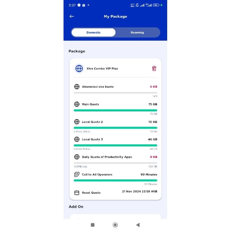 Perdana XL Xtra Combo Plus VIP 75GB - Spesial Diskon 90% - Varian Perpanjangan