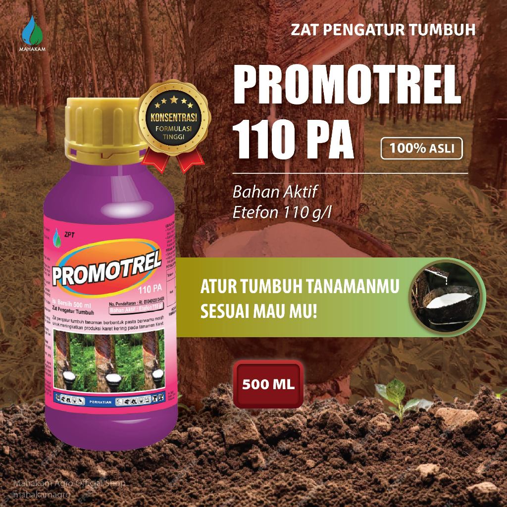 Mahakam Promotrel 110 PA 500 ml Zat Pengatur Tumbuh Meningkatkan Produksi Tanaman Karet