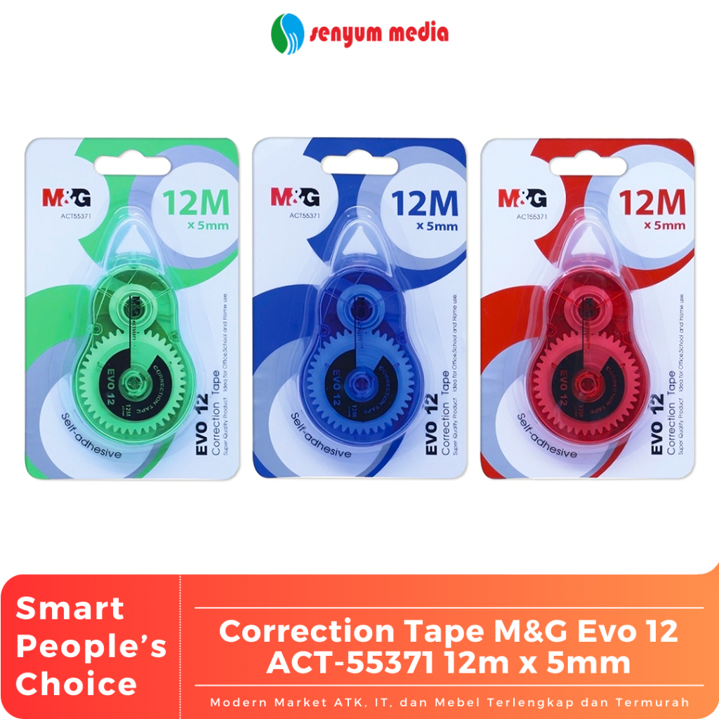 

Correction Tape M&G Evo 12 ACT-55371 12m x 5mm (1 Pcs) (S:PCS)