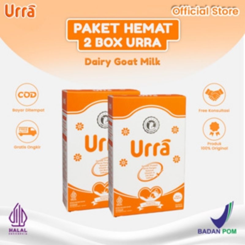 

Paket 2 Box Susu Urra - Susu Kambing Original Anti Prengus Sumber Protein Tinggi Nutrisi Penambah Berat