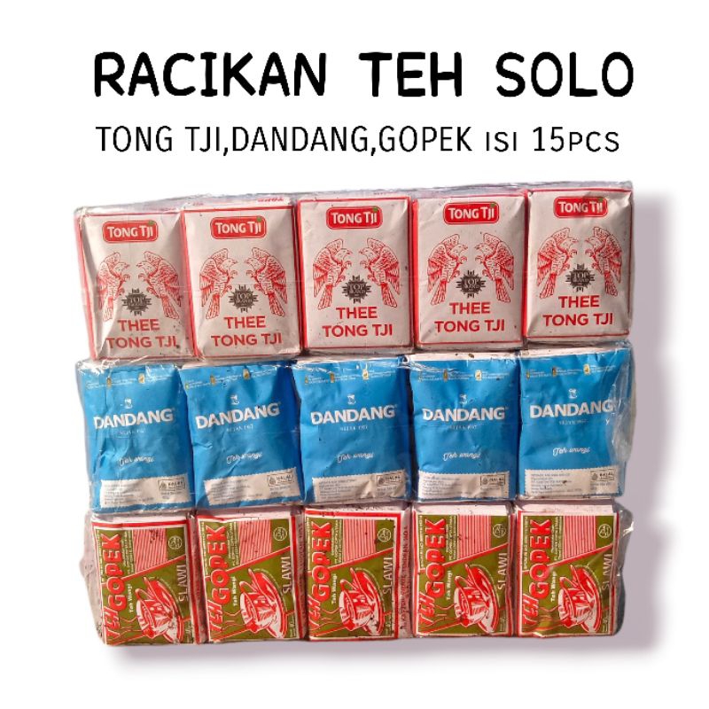 

TEH GOPEK, DANDANG, TONG TJI SUPER ISI 15PCS 40GRAM TEH RACIKAN SOLO